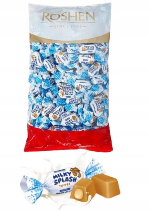 Toffi Roshen Milky Splash Toffi z nadzieniem mlecznym 1 kg 1000 g Toffi Roshen Milky Splash Toffi z nadzieniem mlecznym 1 kg 1000 g