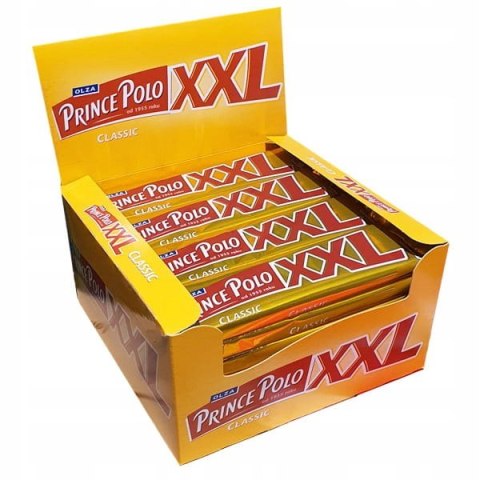 Wafelek Prince Polo XXL z kremem kakaowym oblany czekoladą 50 g x28sztuk Wafelek Prince Polo XXL z kremem kakaowym oblany czekoladą 50 g x28sztuk
