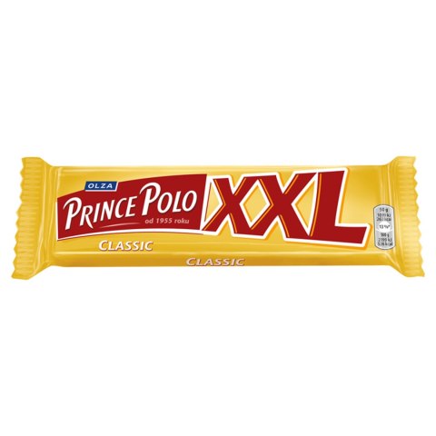 Wafelek Prince Polo XXL z kremem kakaowym oblany czekoladą 50 g x28sztuk Wafelek Prince Polo XXL z kremem kakaowym oblany czekoladą 50 g x28sztuk