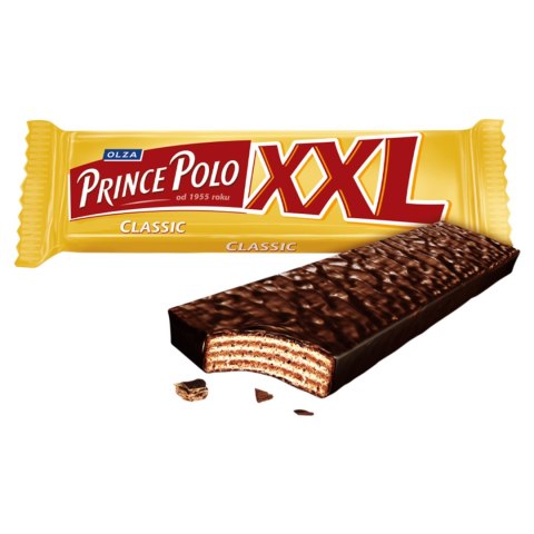 Wafelek Prince Polo XXL z kremem kakaowym oblany czekoladą 50 g x28sztuk Wafelek Prince Polo XXL z kremem kakaowym oblany czekoladą 50 g x28sztuk